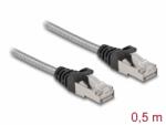 Delock Cablu de retea RJ45 Cat. 6A FTP cu izolatie metalica 0.5m Negru, Delock 80107 (80107)