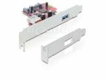 Delock PCI Express Card > 1 x külső 1 x belső USB 3.0 (89273)