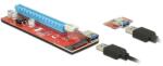 Delock Bővítőkártya PCI Express x1 > PCI Express x16, 60 cm-es USB-kábellel (41423) - dellaprint