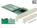 Delock PCI Express Kártya > 4 x belső M. 2 Key B - alacsony profilú formatényező (89588) - dellaprint