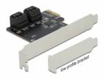 Delock 4 portos SATA PCI Express x1 Kártya - alacsony profilú formatényező (90010) - dellaprint