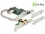 Delock PCI Express kártya 7.1 hangkártya 24 Bit / 192 kHz TOSLINK Ki / Bemenettel (89640)