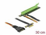 Delock PCI Express Riser kártya x1 - x16 hajlékony kábellel, 30 cm (85762)