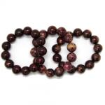  Bratara Fosil Lemn Palmier Colorat Diametru 66 din Margele Rotunde - 19- 19, 9 mm