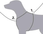 TRIXIE Premium ham reglabil potrivit pentru caini, Violet (M | 20 mm / Circumferința pieptului: 53 - 64 cm)