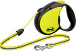 flexi Neon lesă retractabilă neon - M, până la 20 kg, 5 m, galben-negru