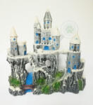 Castel pe munte albastru închis, decor acvariu (23.5 x 9.5 x 25 cm)