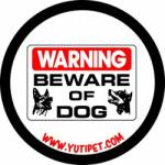 MONTANA DOG - Etichete grafice pentru hamurile Yutipet, mărimea (Warning - Beware of Dog)