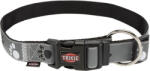 TRIXIE Silver Reflect Paws zgardă (L-XL, 40-65 cm / 25 mm) (12224)