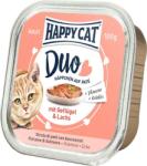 Happy Cat Cat Minkas Duo - Bucățele de pateu de carne de pasăre și somon (24 x 100 g) 2400 g