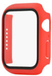  Capac din plastic cu sticlă de protecție pentru Apple Watch 6 / SE / 5/4 (44mm) roșu