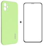 ENKAY + sticlă 3D Apple iPhone 12 verde deschis