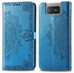  Husa portofel ART Asus Zenfone 7 (ZS670KS) albastru ORNAMENT