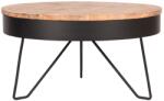 LABEL51 Masă de cafea Saran, lemn/negru, 80x80x43 cm YS-22.080 (436716) Masa de cafea