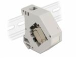 Delock DIN sín adapter Keystone modullal RJ45 anya Cat. 6A LSA (86014)