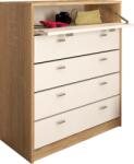 Mobikon Pantofar 5 compartimente pal stejar sonoma alb Vivat 74x35x85 cm (0000309390) Pantofar