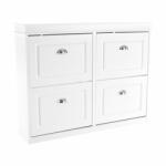 Mobikon Pantofar 4 compartimente mdf alb Seber 105x24x82.5 cm (0000257690) Pantofar
