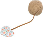 TRIXIE cordon cu minge și inimă la capete, jucărie pentru pisici cu catnip (iarba mâței) (ø 4.5 cm × 18 cm)