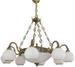 Reccagni Angelo Candelabru cu 8 brate clasic design italian din alama, sticla 9200 RA-L. 9200/8+3 (RA-L. 9200/8+3)