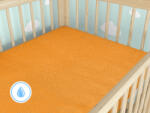 Goldea nem áteresztő frottír matracvédő kiságyba - narancssárga 60 x 120 cm
