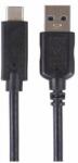 EMOS Töltő- és adatkábel USB-A 3.0 / USB-C 3.1, 1 m, fekete (SM7021BL) - pepita