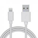 Spacer Cablu date + incarcare USB 2.0 la iPhone Lightning 1m Alb, Spacer SPDC-LIGHT-PVC-W-1.0 (SPDC-LIGHT-PVC-W-1.0)