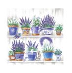  Szalvéta 1db 33x33cm Lavender Range, Levendula cserepek (AMB.13308495)