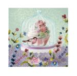  Szalvéta 1db 33x33cm Cupcake in Glass, Süti üvegben (AMB.13309725)