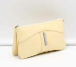 Lewitzky sárga swarovski egyenesköves triplacipzáras pénztárca