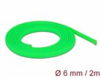 Delock Fonott kábelharisnya nyújtható 2 m x 6 mm zöld (20739) - dellaprint