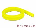 Delock Fonott kábelharisnya nyújtható 2 m x 19 mm sárga (20745) - dellaprint