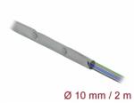 Delock Kábelkarmantyú patent szorítóval 2 m x 10 mm szürke / fekete (20725)