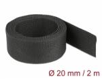 Delock Anyag hőre zsugorodó cső 2 m x 20 mm szugorodási arány 2: 1 fekete (20794)