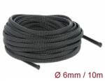Delock Fonott kábelharisnya nyújtható 10 m x 6 mm fekete (18848)