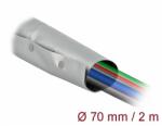 Delock Kábelkarmantyú patent szorítóval 2 m x 70 mm szürke / fekete (20729)