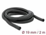 Delock Fonott kábelharisnya önzáródó 2 m x 19 mm fekete (18855)
