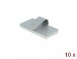 Delock Öntapadós kábelcsipesz, rozsdamentes acél 10 db (60184) - dellaprint