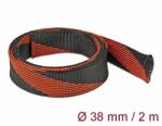Delock Fonott kábelharisnya nyújtható 2 m x 38 mm fekete-piros (20753) - dellaprint