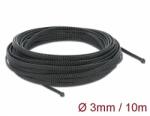 Delock Fonott kábelharisnya nyújtható 10 m x 3 mm fekete (18847)