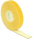 Delock Hurkolható rögzítok, 3 m x 13 mm (H x Sz) tekercs, sárga (18734)