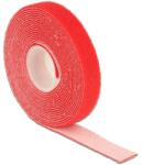 Delock Hurkolható rögzítok, 3 m x 13 mm (H x Sz) tekercs, piros (18718)