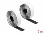Delock Velcro öntapadó tépőzáras szalag-szett, H 5 m és Sz 25 mm fekete (19072)