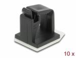 Delock Kábeltartó zárócsattal fekete 10 db (60247) - dellaprint
