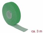 Delock Hurkolható rögzítők, 3 m x 20 mm (H x Sz) tekercs, zöld (18730) - dellaprint