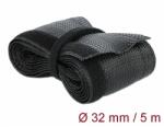 Delock Fonott kábelharisnya tépőzárral 5 m x 32 mm fekete (19055)