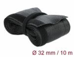 Delock Fonott kábelharisnya tépőzárral 10 m x 32 mm fekete (19059) - dellaprint