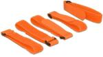 Delock Hurkolható rögzítok, 300 mm x 20 mm (H x Sz), 5 darab hurokkal, narancssárga (18707) - dellaprint