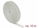 Delock Hurkolható rögzítők, 10 m x 20 mm (H x Sz) tekercs, szürke (18281) - dellaprint