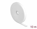 Delock Velcro fehér ragasztó szalag guriga Hx 10 m x Sz 13 mm (18378)