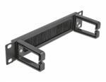 Delock 10 kábelrendező fésűs panel, 2 hurokkal 1U, fekete (66485)